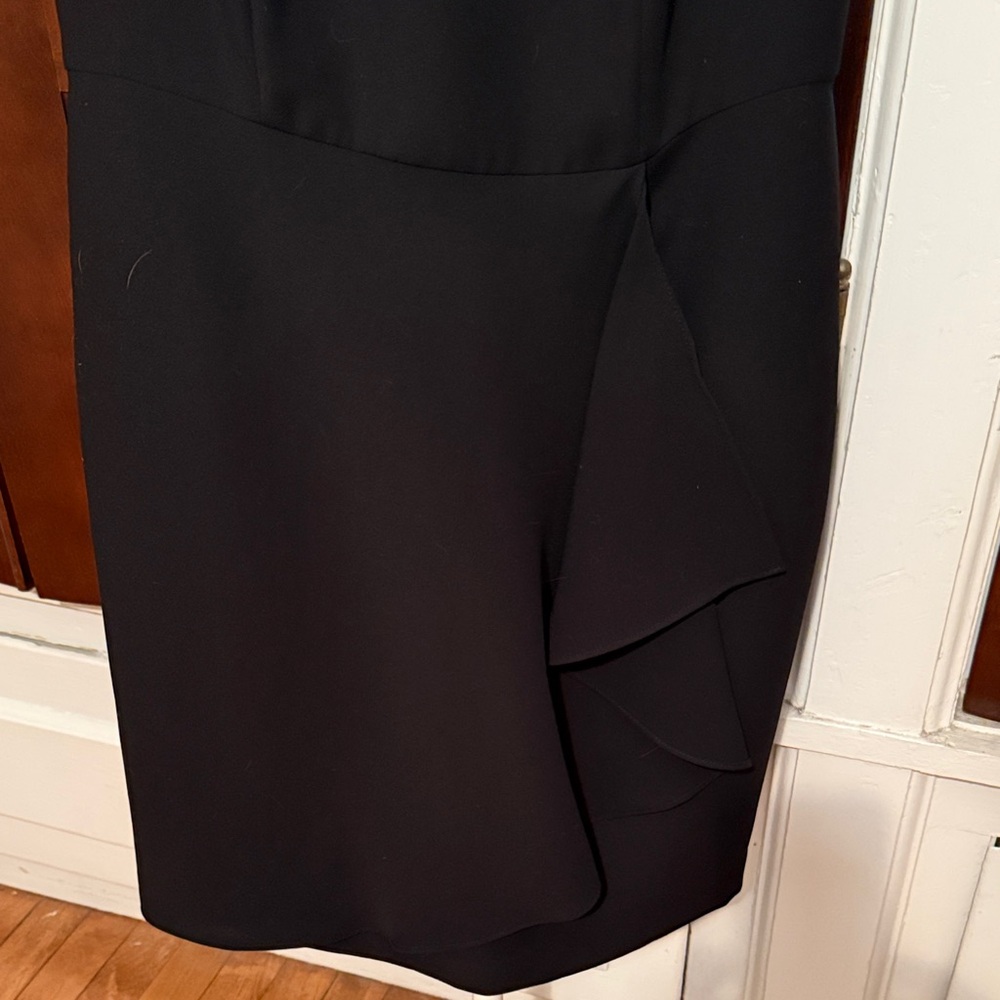 Talbots Black Sleeveless Side ruffle  Dress- worn once. Retail‎ 169 - Picture 2 of 6